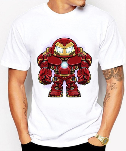 Camisas Para Hombre Blancas Avengers Traje Hulk Iron Man