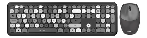 Kit Teclado Y Mouse Acteck Mk475 Inalambrico Delgado Gris