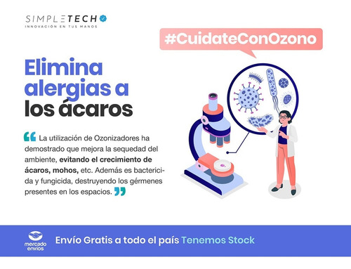 Imagen 4 de 7 de Ozonizador Uso Domestico Verduras Alergias Acaros Apto Niños