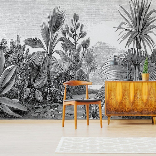 Vinil Decorativo Tapiz Paisaje Tropical Vintage Variedad Mod Color El tropico
