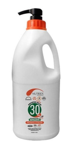 Protetor solar Nutriex Profissional FPS 30 Ação Repelente em creme 1 unidade de 2 L