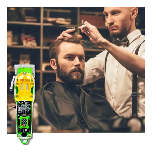 Máquina Profissional De Cortar Aparar Cabelo Wmark Ng308