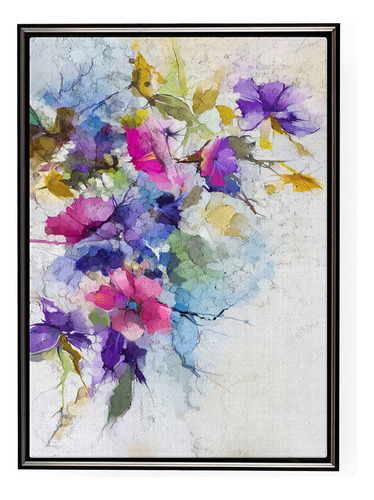 Cuadro Impresión Digital Lienzo: Arte Diseño Textura Floral 