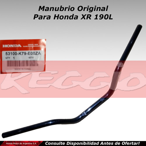 Manubrio Original Para Honda Nx Xr 190 L Nueva- Reggio Motos