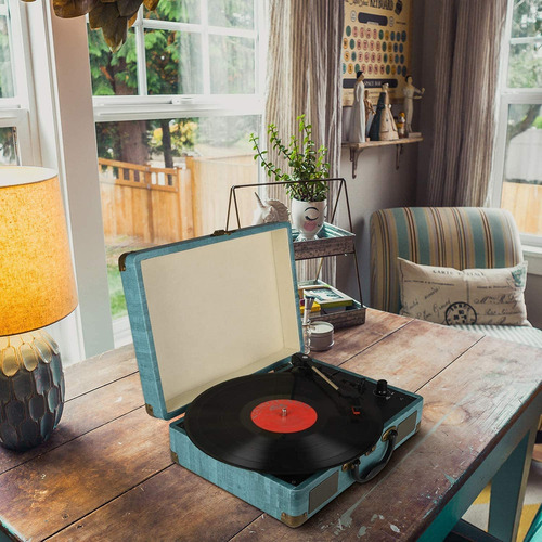 Tocadiscos Record Player Kedok Vintage De Vinilo Bluetooth D