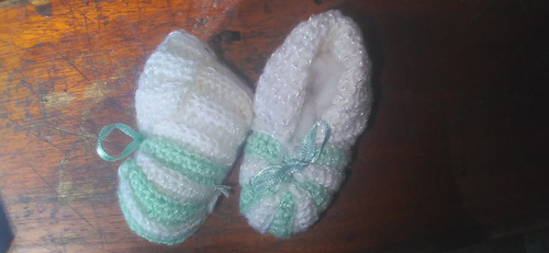 Mami Tejidos Escarpines Bebé 0-12 Meses Tejido A Mano