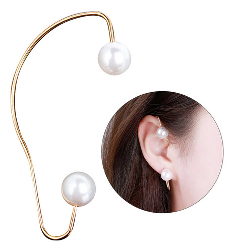 Para Pendientes De Perlas Con Orejas Fijas, Pendientes De