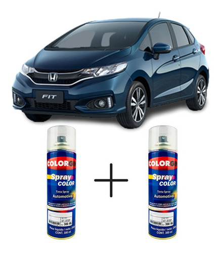 Spray  Honda Azul Boreal + Verniz + Primer 300ml