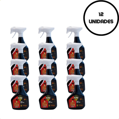 Kit 12 Klerat Inseticida Spray Barata, Carrapato, Escorpião