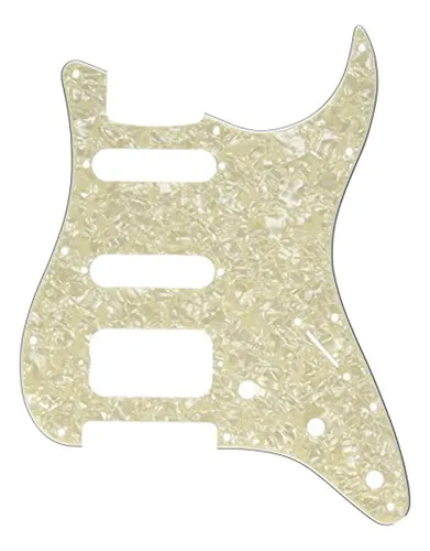 Fender Lone Star Pickguard, White Moto