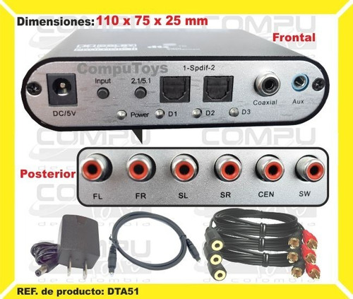 Selector Audio Digital - Análogo  Ref: Dta51 Computoys Sas