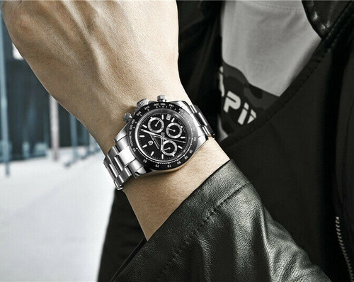 Relógio Aço Pagani Design Pd1644 Movimento Japão Seiko Vk63