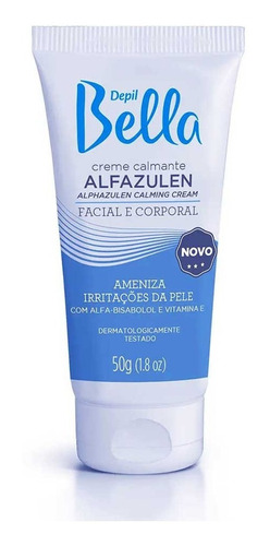 Imagem 1 de 1 de Creme Pós Depilatório E Barba De Azuleno Depil Bella 50g