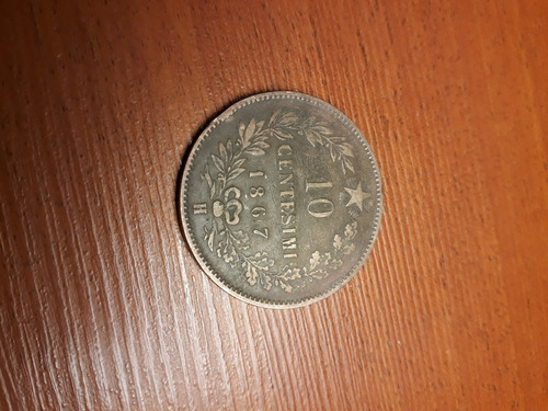 Italia Moneda Vittorio Emanuelle Ii 10 Centimos 1867 (Usado)