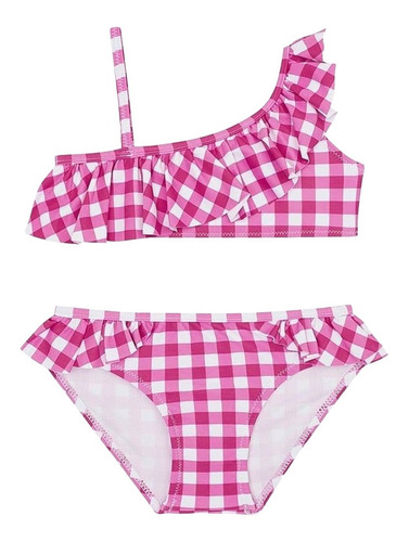 Traje De Baño Bikini De Niña Cuadros Rosa Mayoral 3728