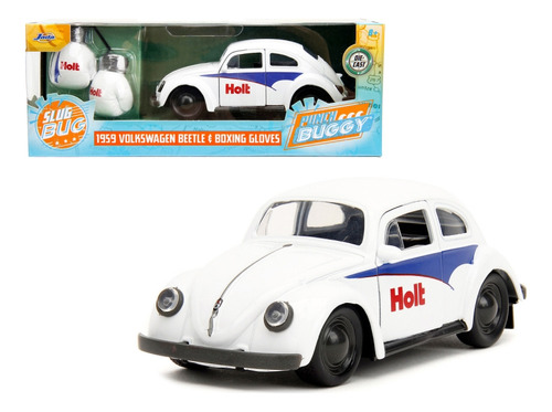 Jada 34237 1:32 1959 Vw Beetle W Boxing Gloves White