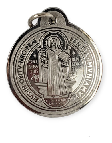 Medallón Dije Imagen De San Benito Doble Vista