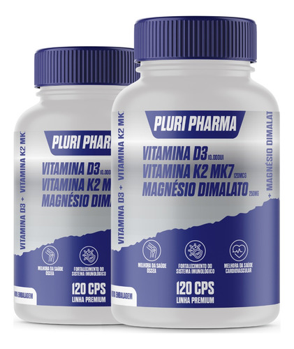 Vitd3 10.000ui+vitk2mk7 120mcg+magnésio Dimalato250mg C/240 