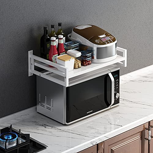 Estante De Pared Para Microondas Con Ganchos Deslizables