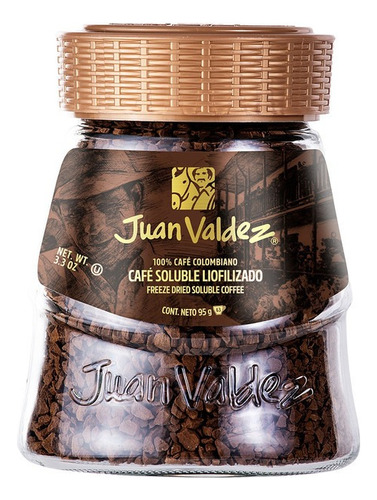 Café instantáneo clásico Juan Valdez Liofilizado frasco 95 g