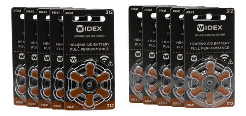 Widex Caja De 60 Pilas 312 Para Auxiliares Auditivos