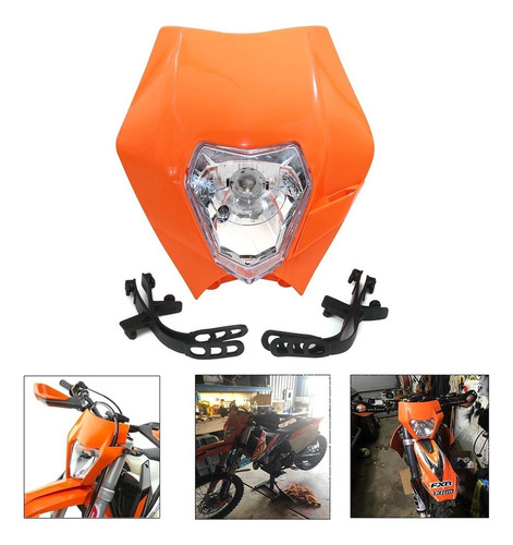 Faro De Moto Para Ktm Exc 300 250 Todoterreno Universal