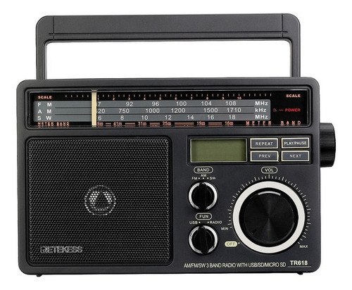 Retekess Tr618 Fm/am/sw - Receptor De Radio Portátil