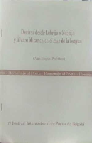 Libro Decires Desde Lebrija O Nebrija Y Álvaro Mirande En E