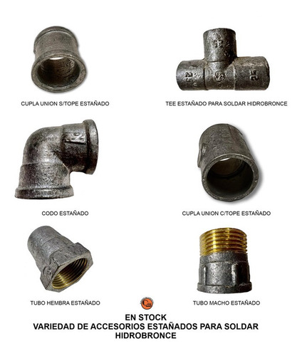 Cupla Union C/tope 19 Mm Estañado Para Soldar Hidrobronce