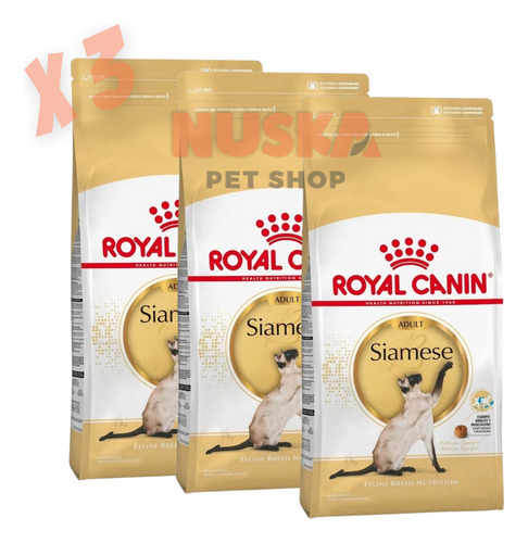 Royal Canin Gato Siamese 7.5 Kg X 3 Unidades Nuska
