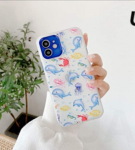 Funda Para iPhone Animales Ardilla Elefante Ballena + Mica