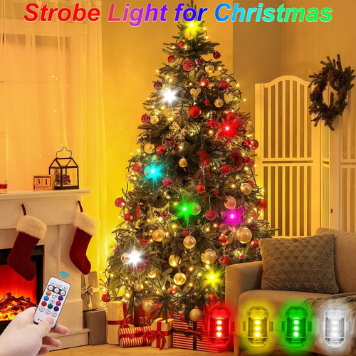 4pcs Luces Estroboscópicas Led Inalámbricas Con Control Luz