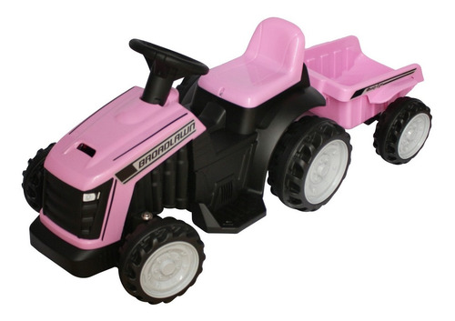 Imagem 5 de 9 de Mini Trator Elétrico Infantil Reboque Importway Rosa 6v