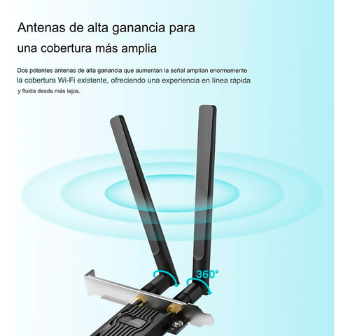 Placa Wifi 6 Tp-link Tx20e | Ax1800 Pcie + Bluetooth Para Pc