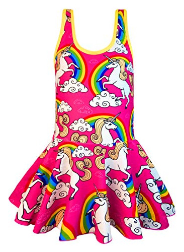 Kukiee Traje De Baño De Una Pieza Con Diseño De Unicornio Ar