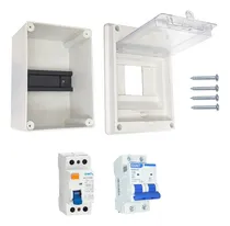 Comprar Kit De Termica 40a + Disyuntor 40a + Caja 6 Bocas Para Pilar