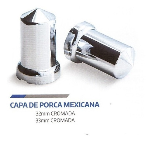 26 Pçs Capa Cromada Parafuso Roda Mexicana Caminhão 32 33mm