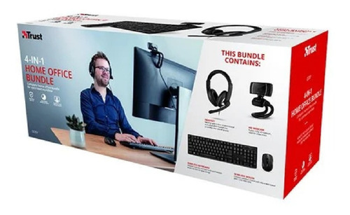 Imagen 8 de 9 de Kit Home Office 4 En 1 Trust Teclado + Mouse + Audífono
