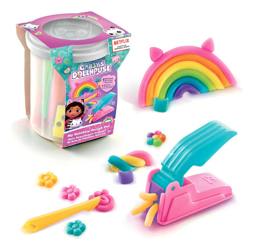 Plastilina Individual En Pote Gabby Dollhouse - 56222 Color Blanco