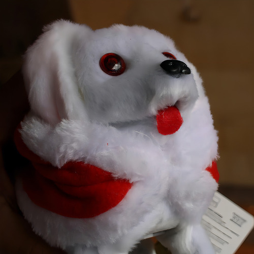 Cachorro Musical Pelúcia Natal 13 Cm - Roupa Papai Noel