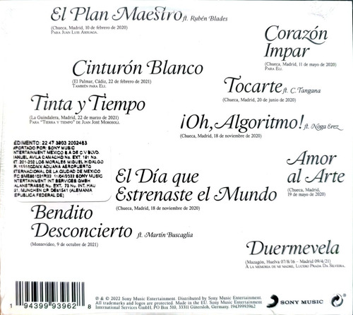 Jorge Drexler Tinta y tiempo cd nuevo original 2022