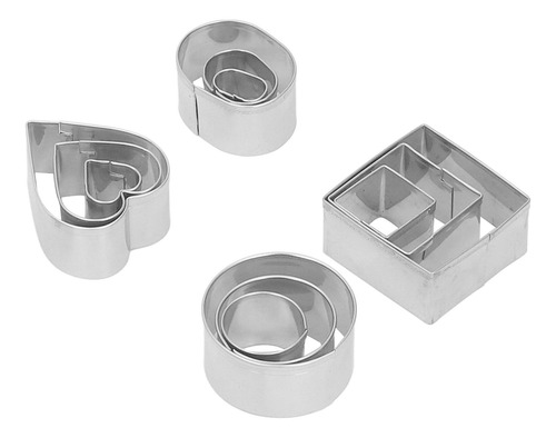Juego De 24 Piezas De Minicortador De Galletas De Acero Inox