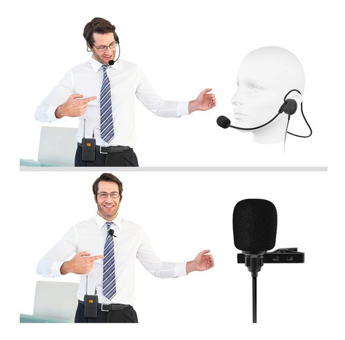 Fifine K031b Com Microfone De Lapela E Fones De Ouvido Cor Preto
