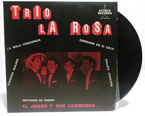 Disco Lp Trío La Rosa / Invitados El Jibaro Y Sus Caribeños