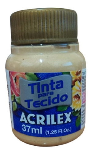 Tinta Tecido Metálica - Ouro - 532 - Acrilex - 37 Ml