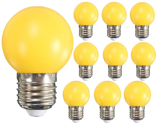 Kit 10 CTB MINI BULBO LED 1W Cor da luz Amarelo 220v