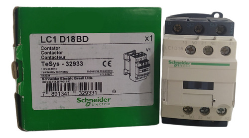 Lc1d18bd Contactor 3 Polos, Ac3, 18a 1na+1nc, 24vc Schneider