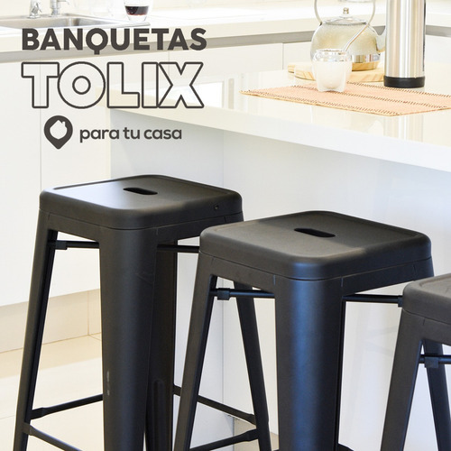 Imagen 5 de 16 de Set X 4 Banquetas Taburete Tolix Desayunadora Cocina 76 Cm