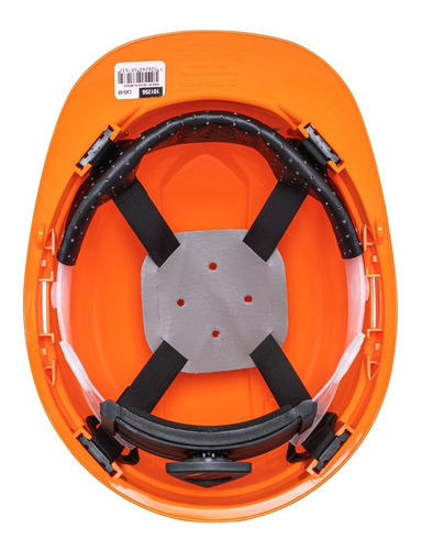 Casco De Seguridad Ventilado, Ajuste De Matraca, Naranja