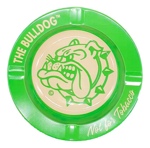 Cenicero Metal The Bull Dog 13.5 Cm 4 Bocas Verde